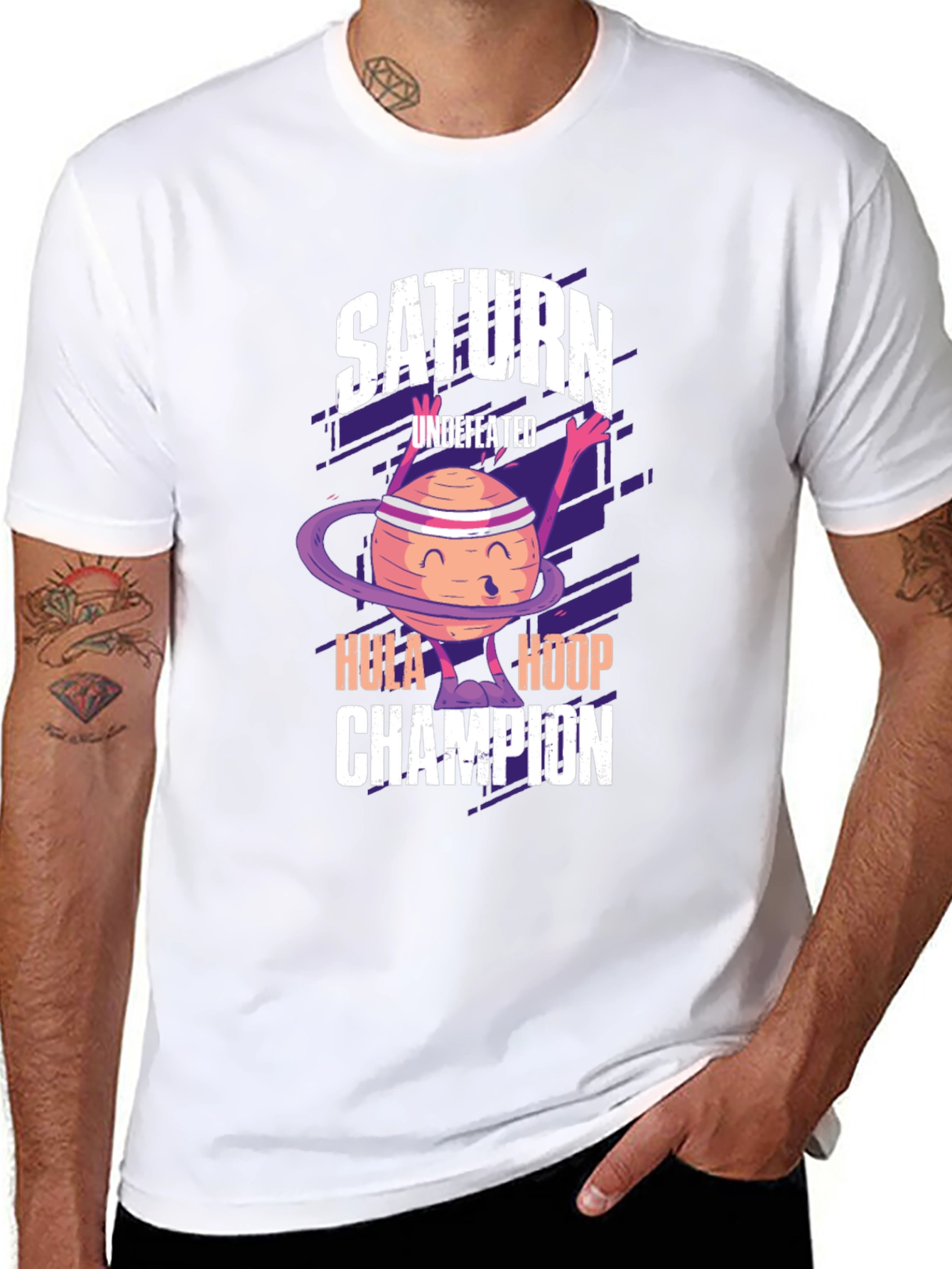 Saturn Hula Hoop Champion Graphic T-Shirt