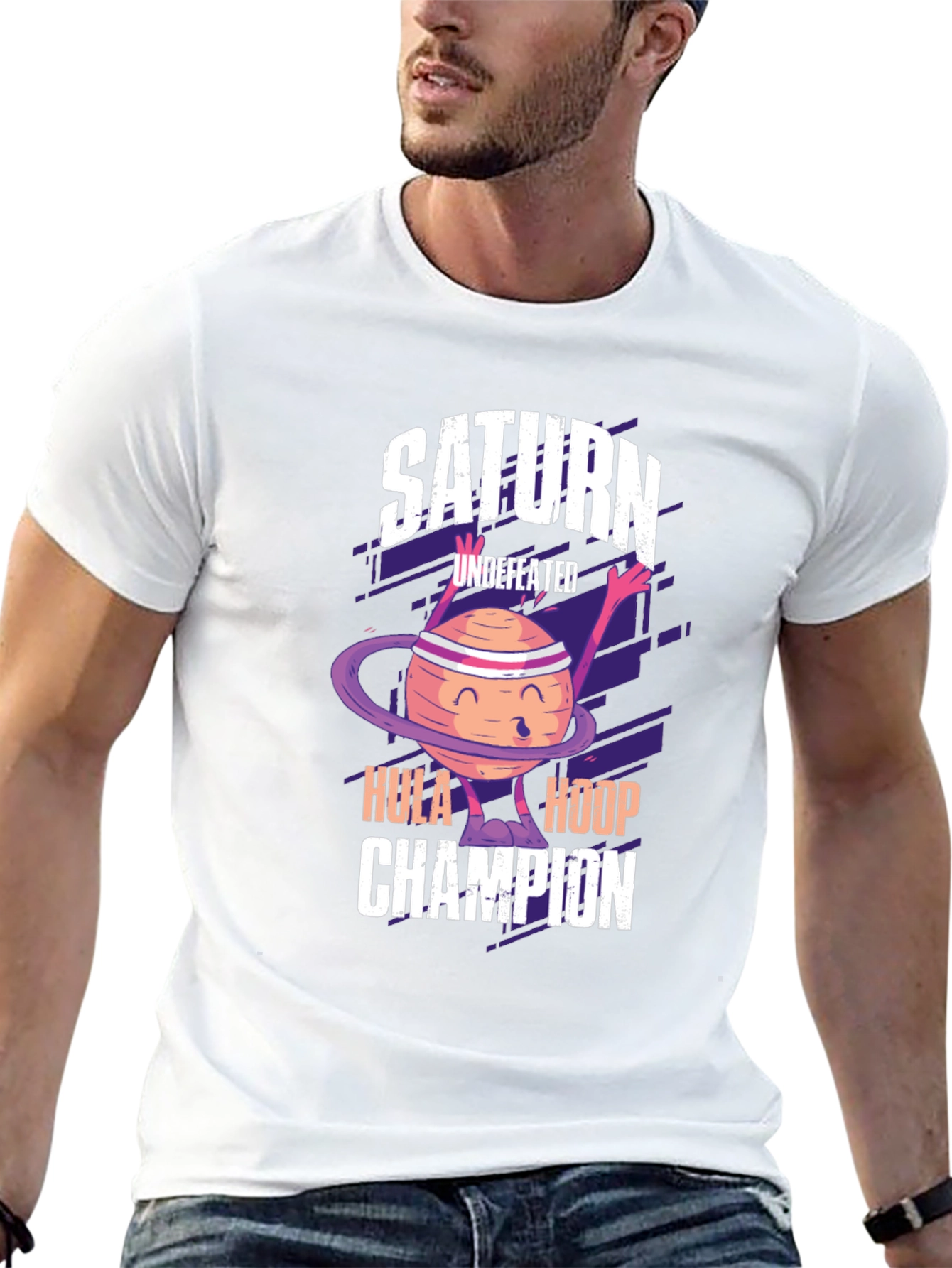 Saturn Hula Hoop Champion Graphic T-Shirt