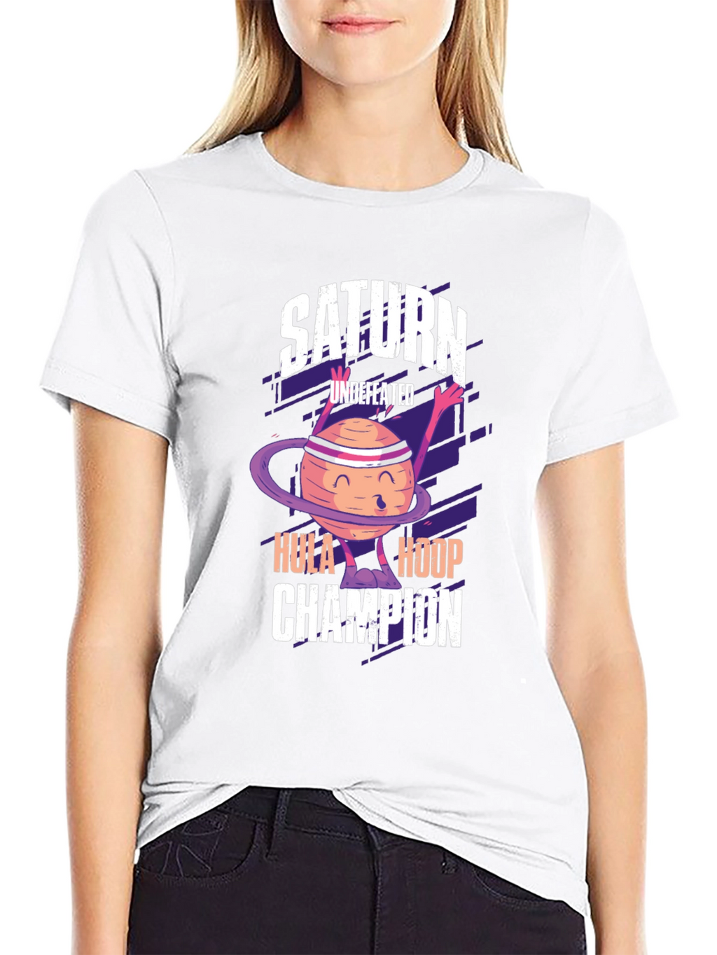 Saturn Hula Hoop Champion Graphic T-Shirt