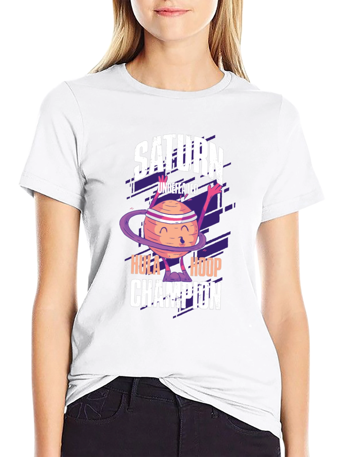 Saturn Hula Hoop Champion Graphic T-Shirt