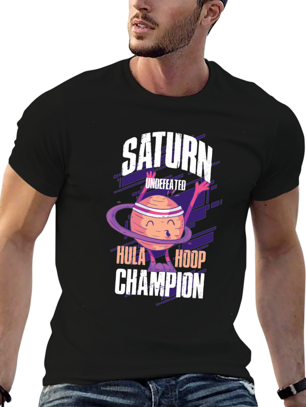 Saturn Hula Hoop Champion Graphic T-Shirt
