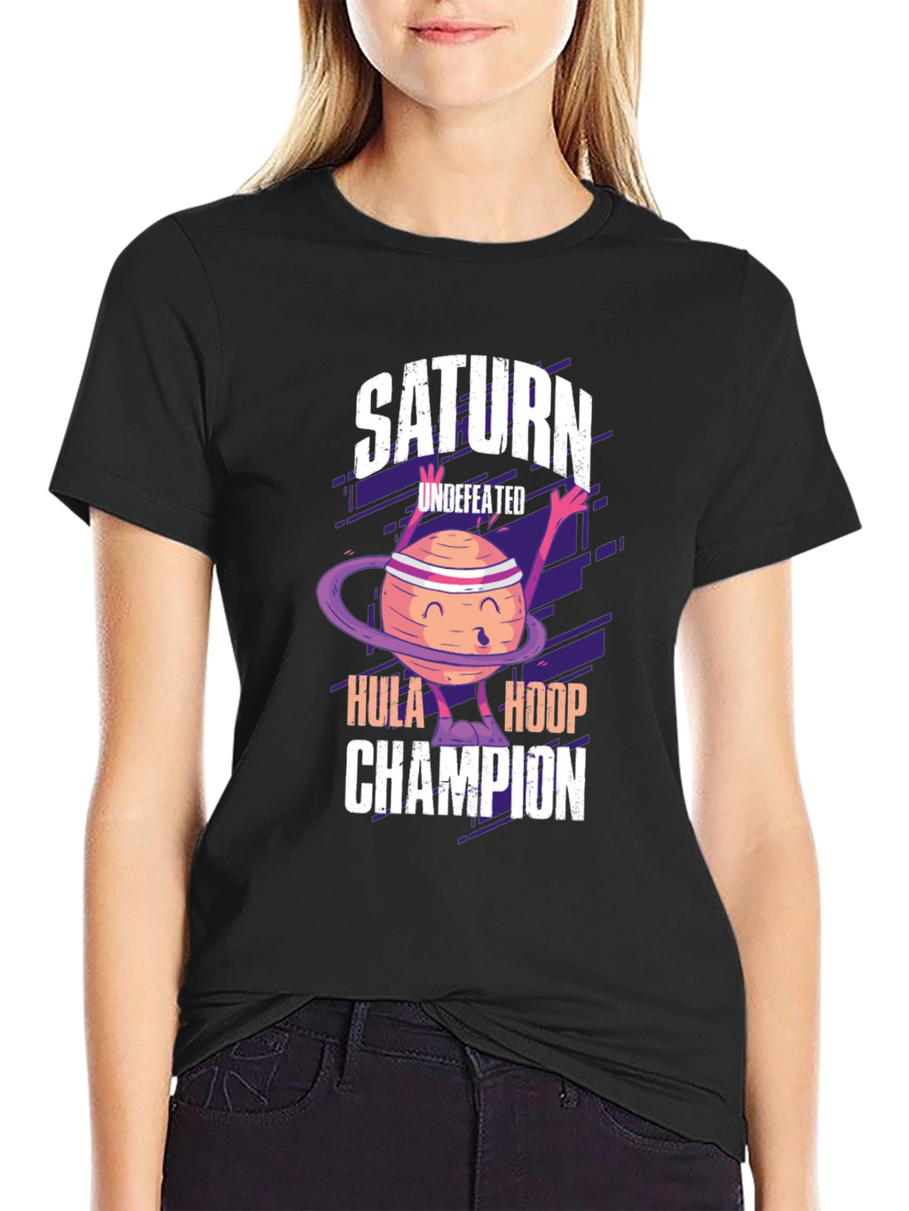 Saturn Hula Hoop Champion Graphic T-Shirt