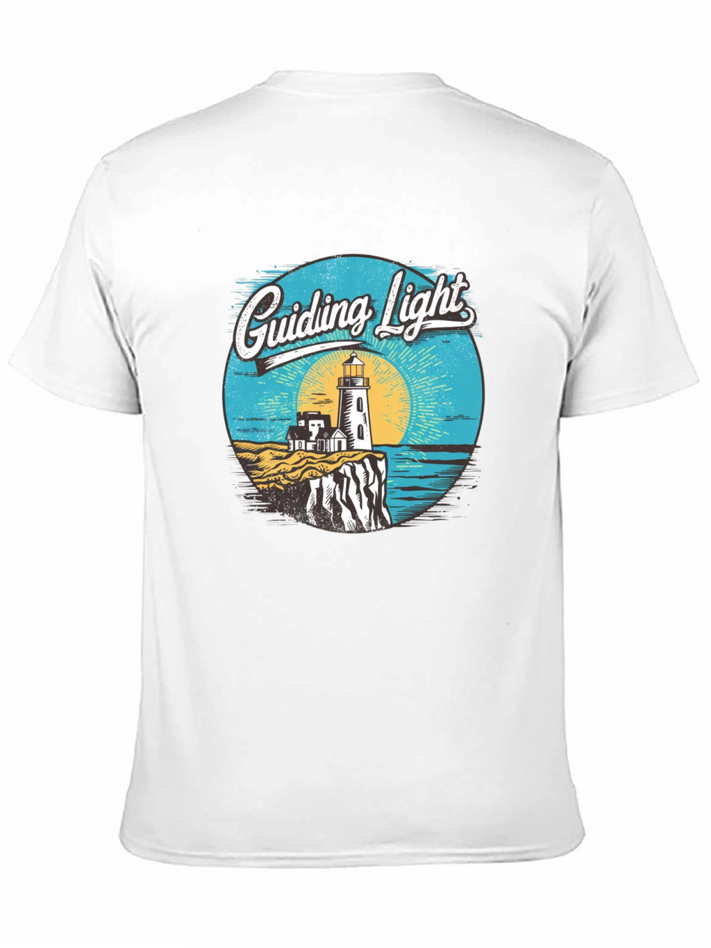 Guiding Light Lighthouse Graphic Tee - Black
