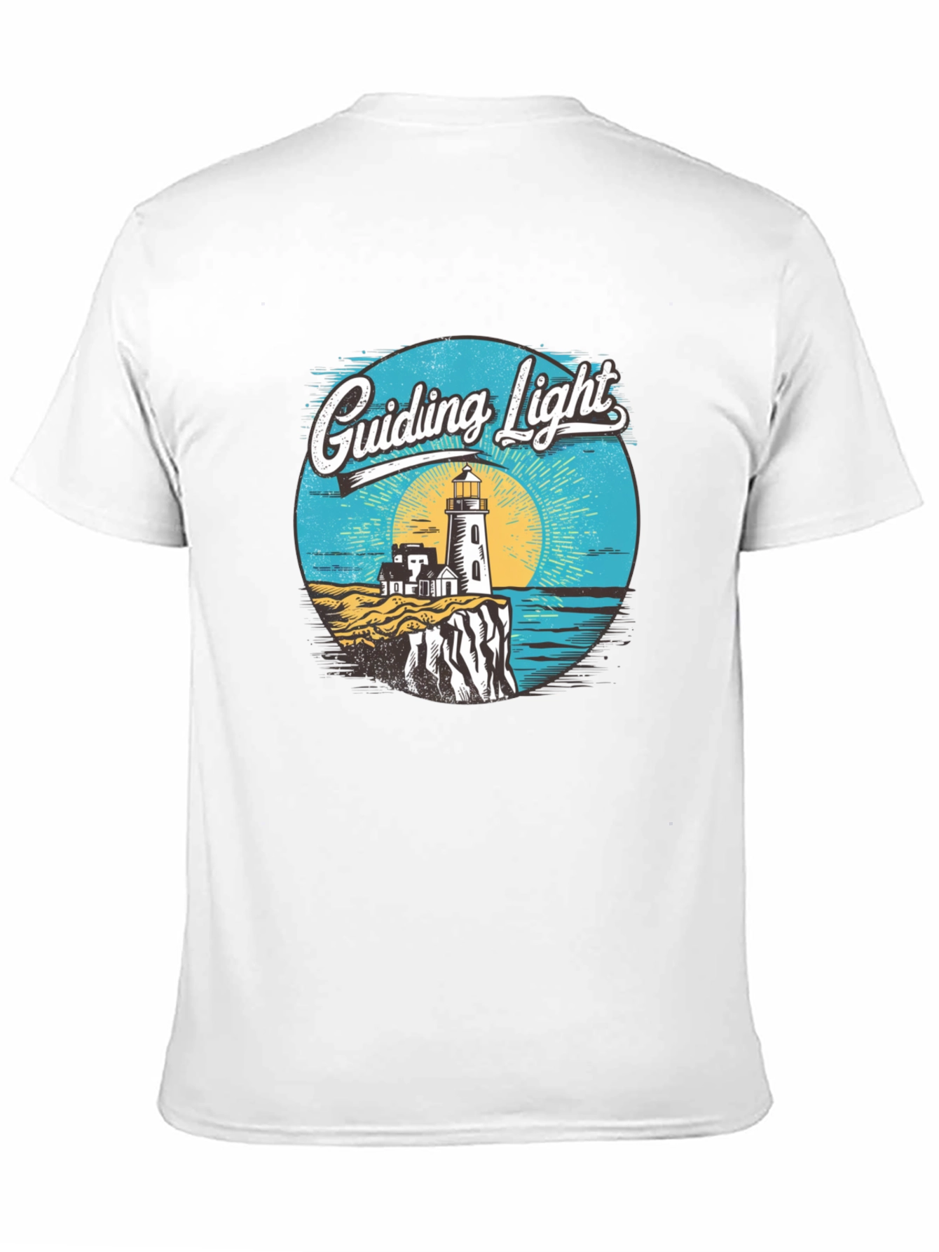 Guiding Light Lighthouse Graphic Tee - Black