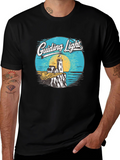 Guiding Light Lighthouse Graphic Tee - Black