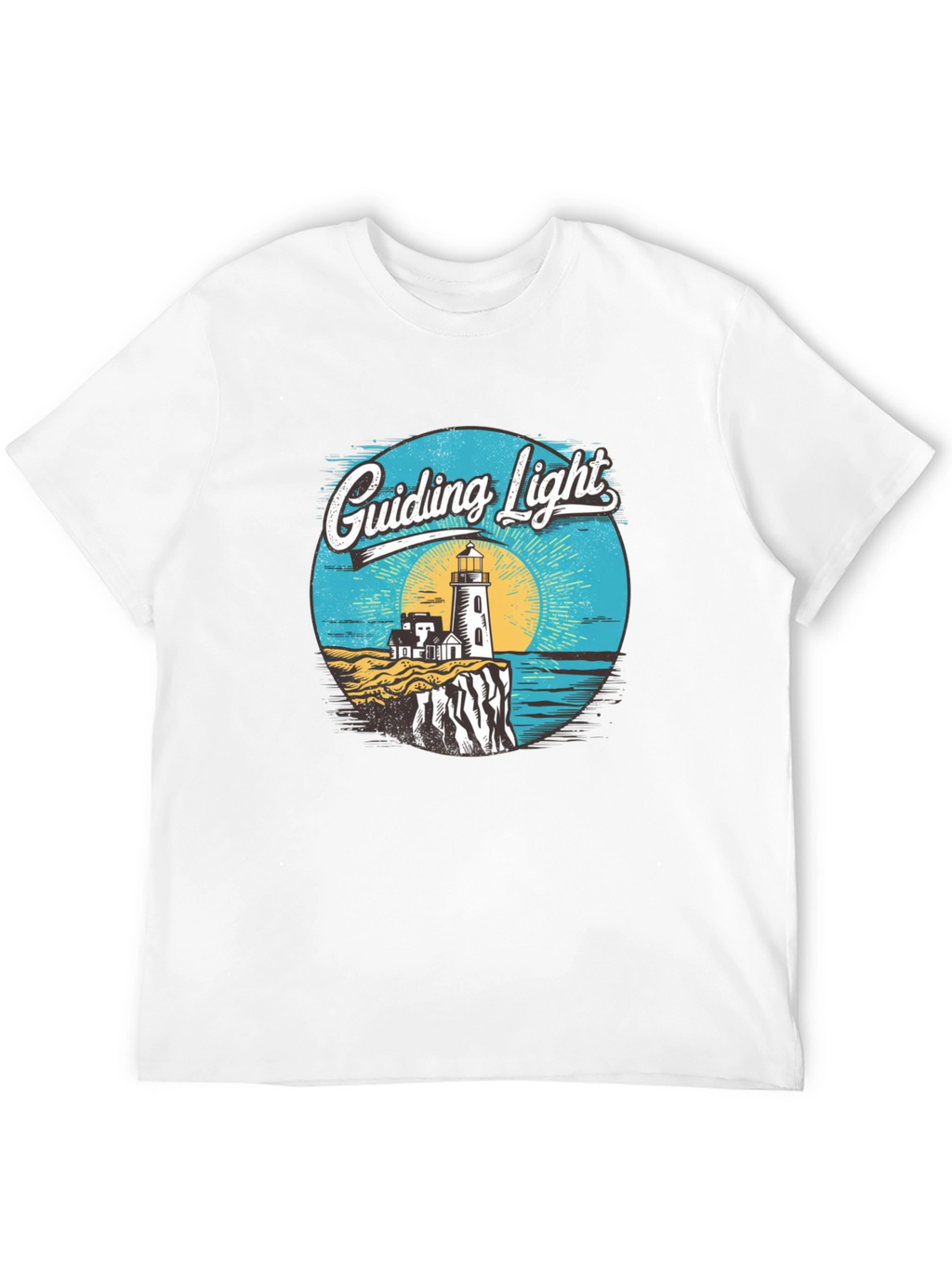 Guiding Light Lighthouse Graphic Tee - Black
