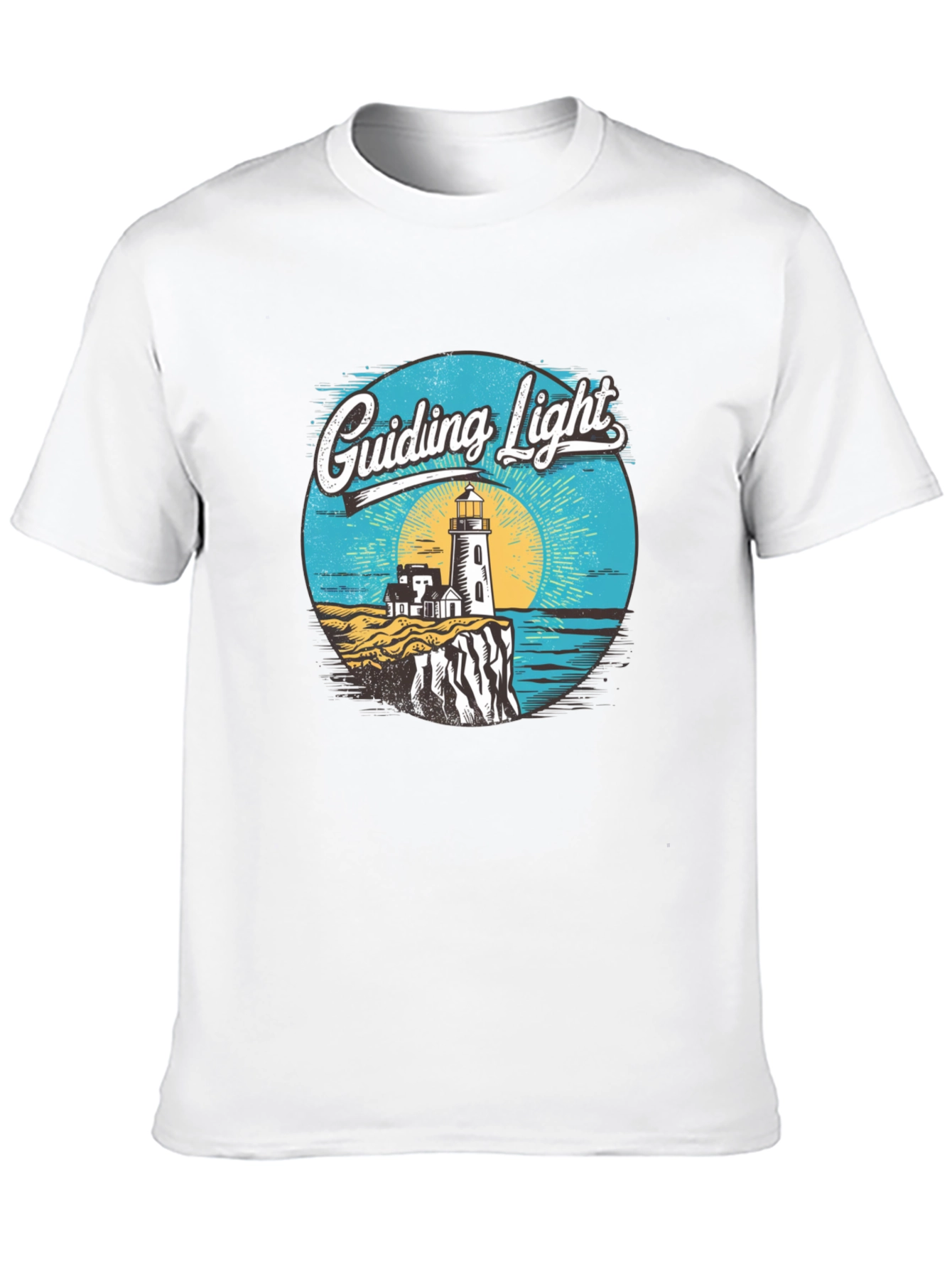 Guiding Light Lighthouse Graphic Tee - Black