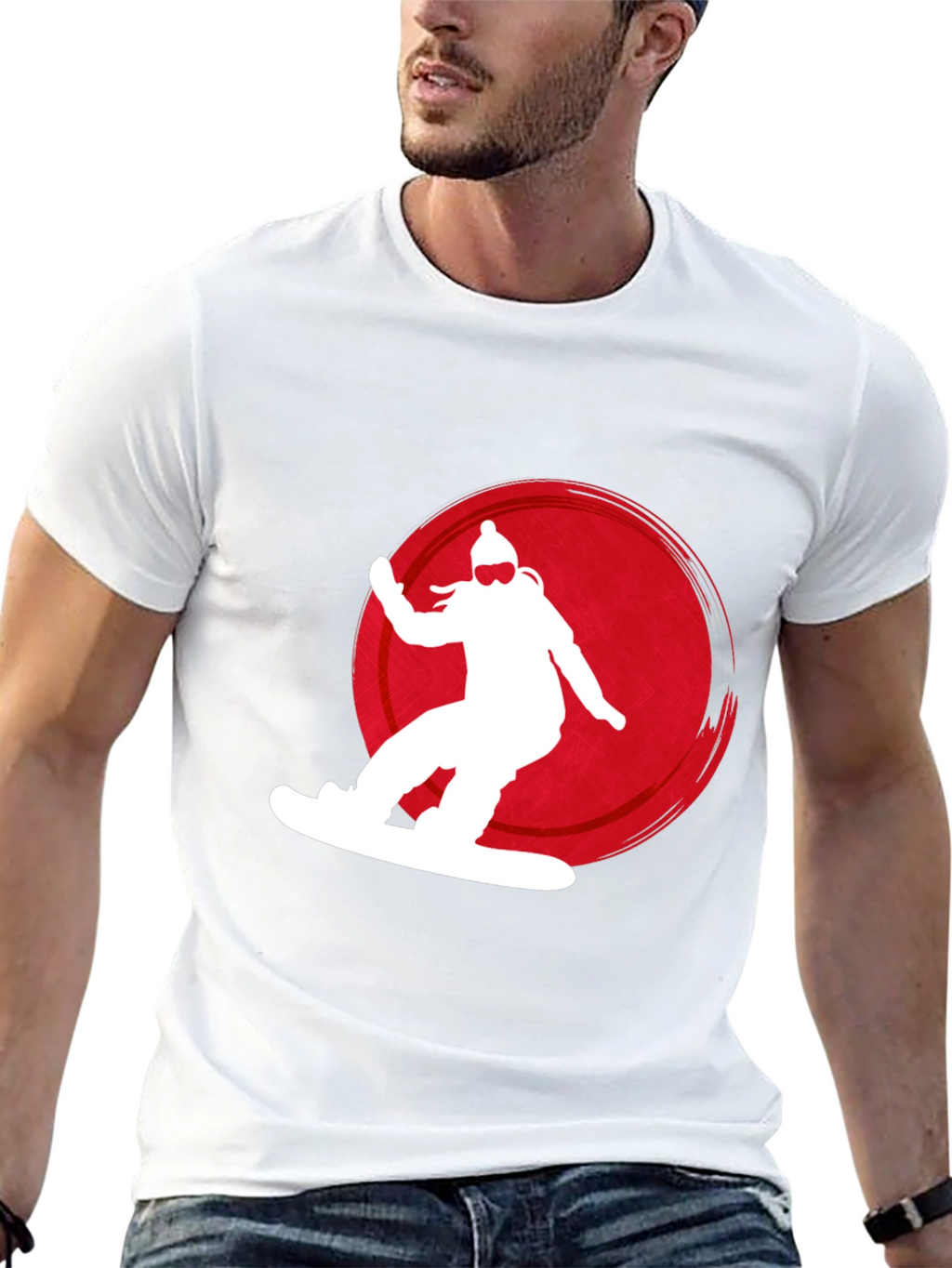 Snowboarder Graphic Tee - Black