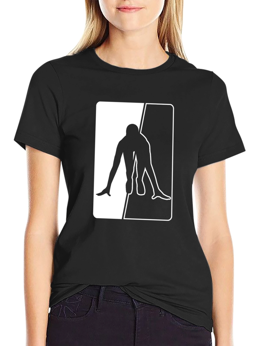 Black T-Shirt with Sprinter Graphic