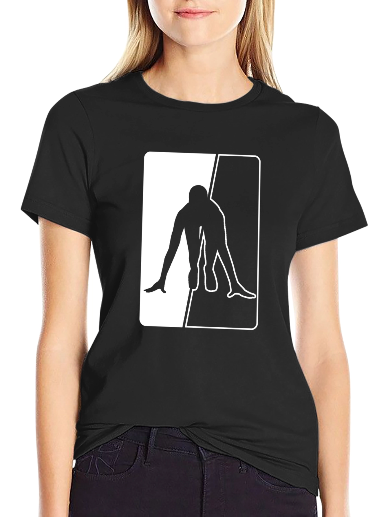 Black T-Shirt with Sprinter Graphic