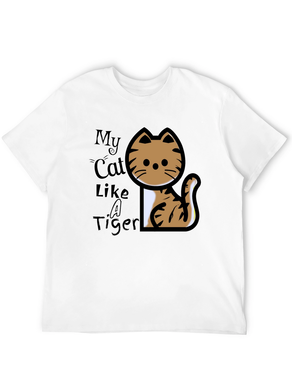 My Cat Like A Tiger T-Shirt - Black