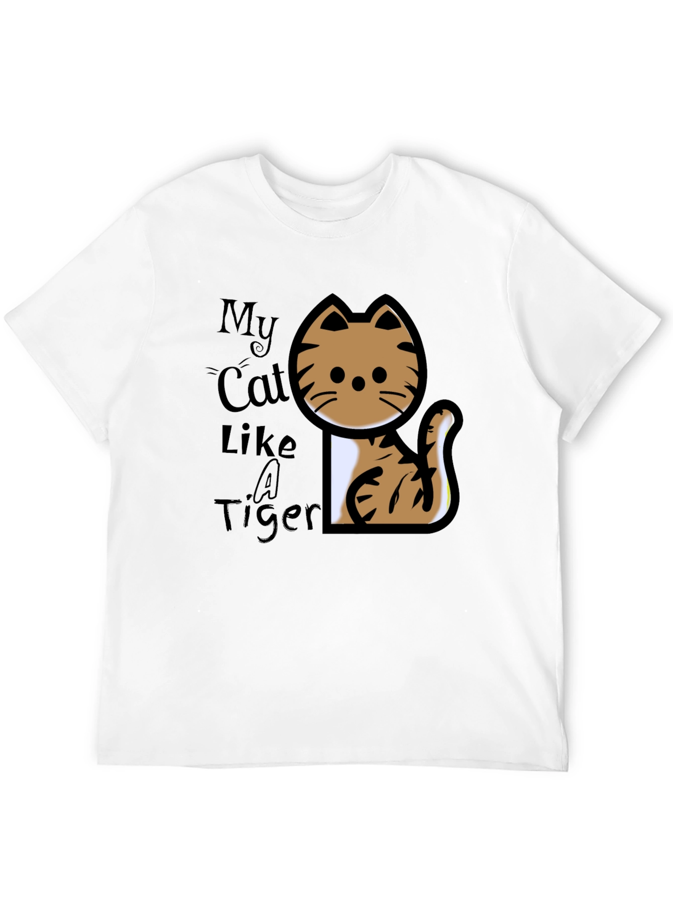 My Cat Like A Tiger T-Shirt - Black