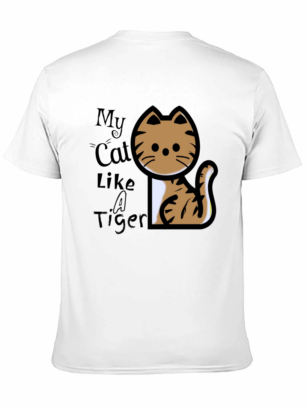 My Cat Like A Tiger T-Shirt - Black