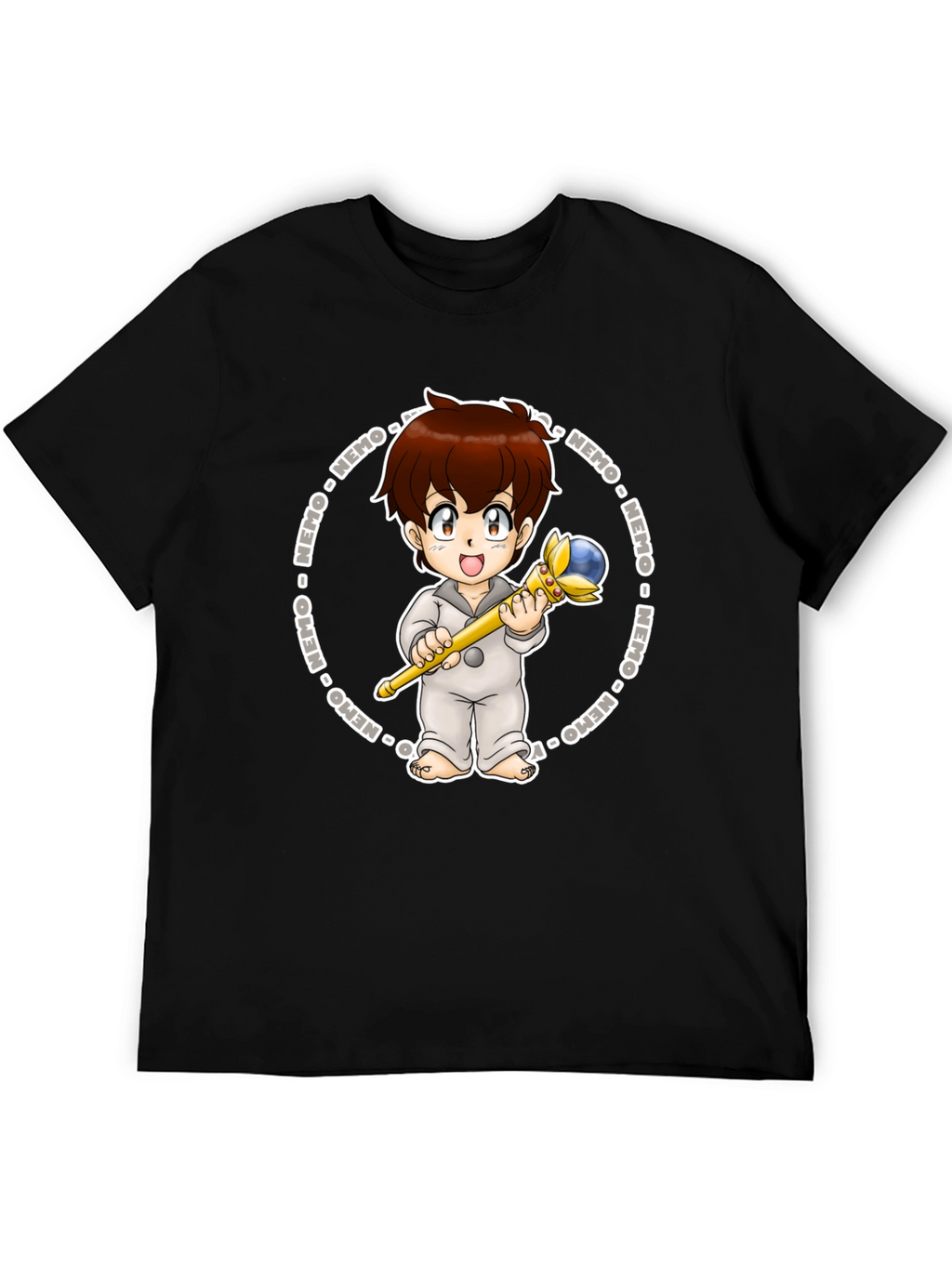 Nemo Cartoon Graphic Tee - Black Cotton Blend