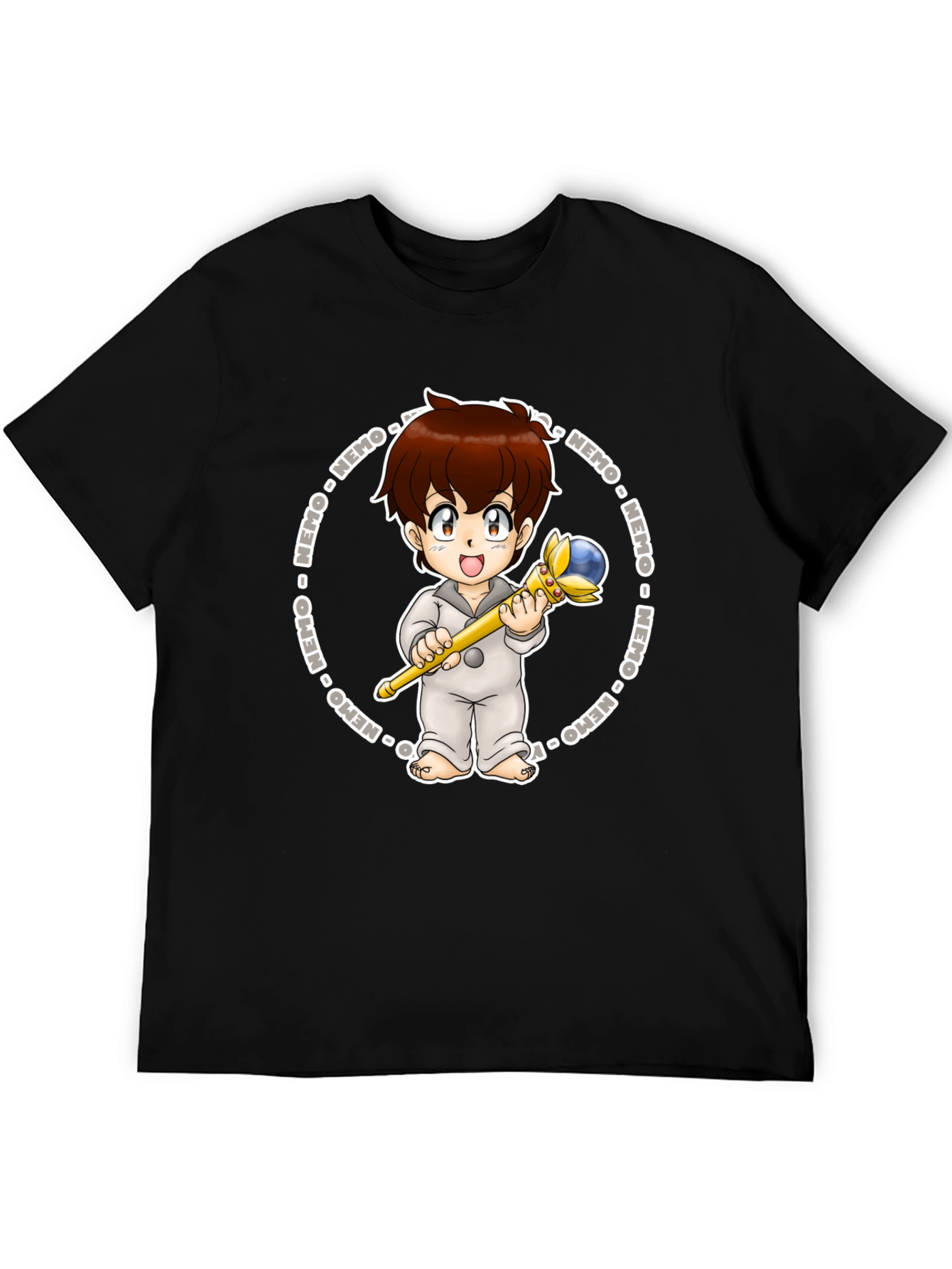 Nemo Cartoon Graphic Tee - Black Cotton Blend
