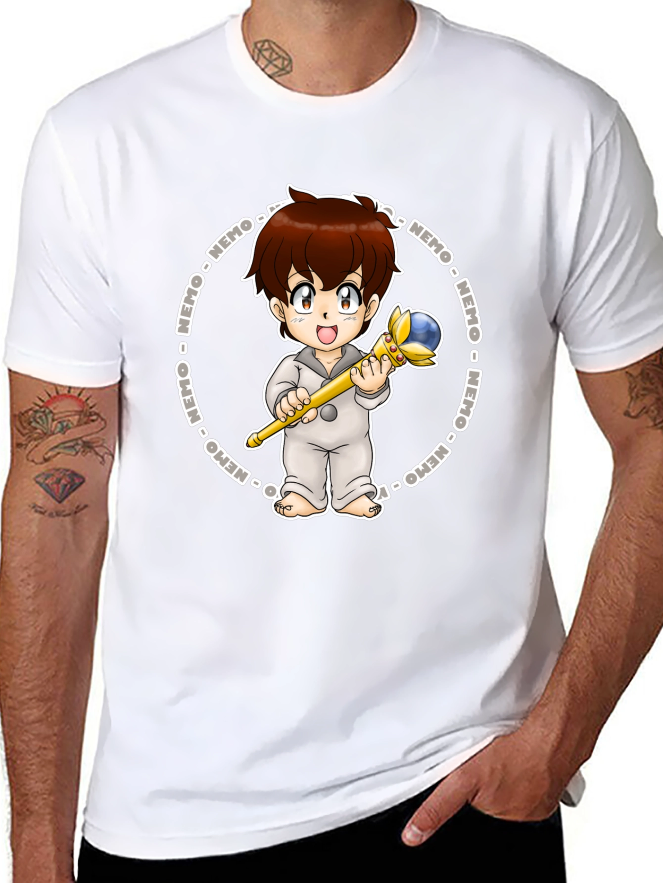 Nemo Cartoon Graphic Tee - Black Cotton Blend