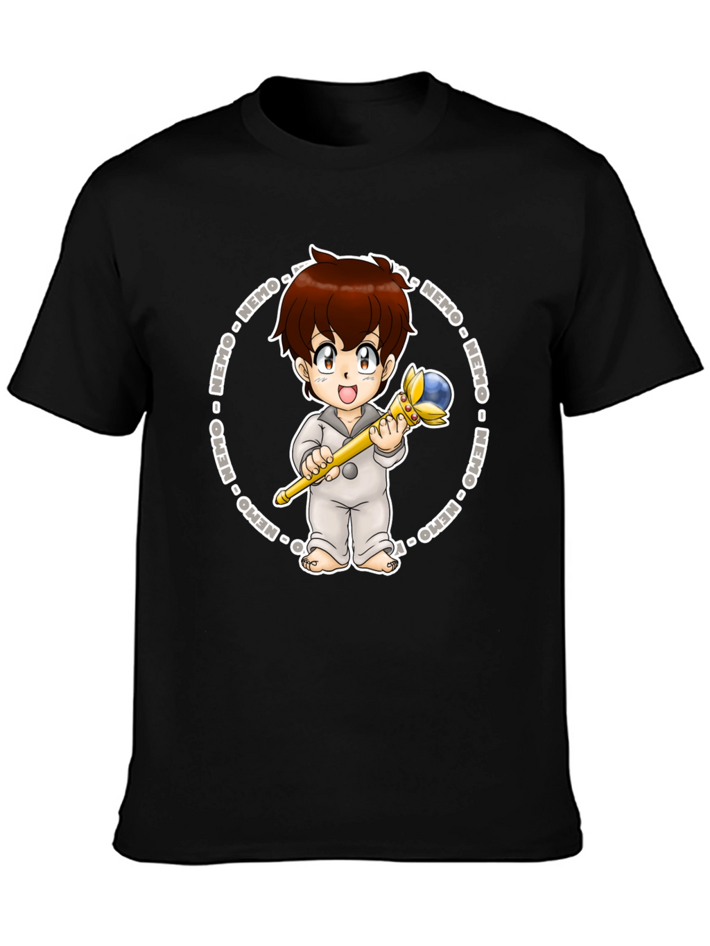 Nemo Cartoon Graphic Tee - Black Cotton Blend