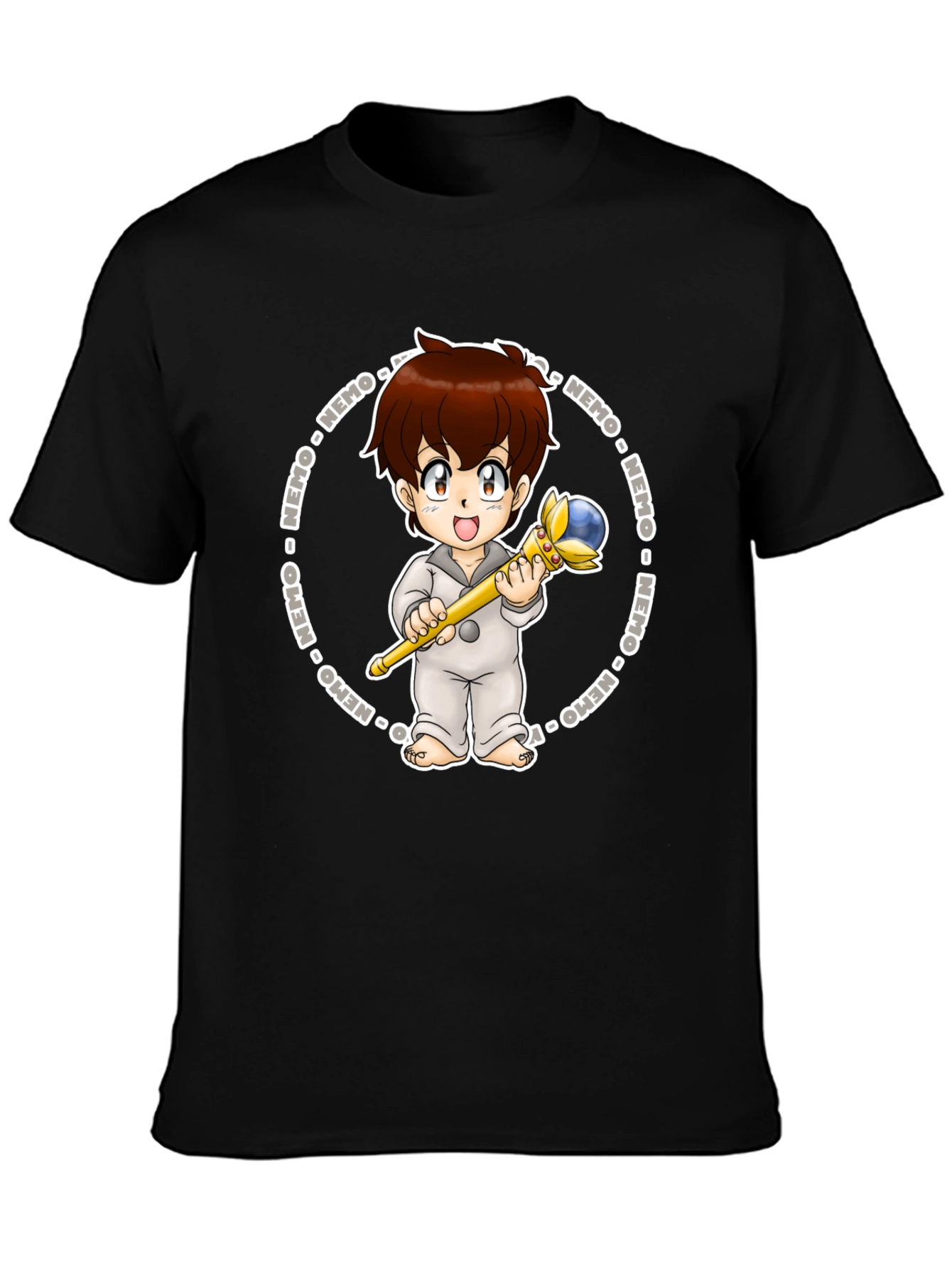 Nemo Cartoon Graphic Tee - Black Cotton Blend