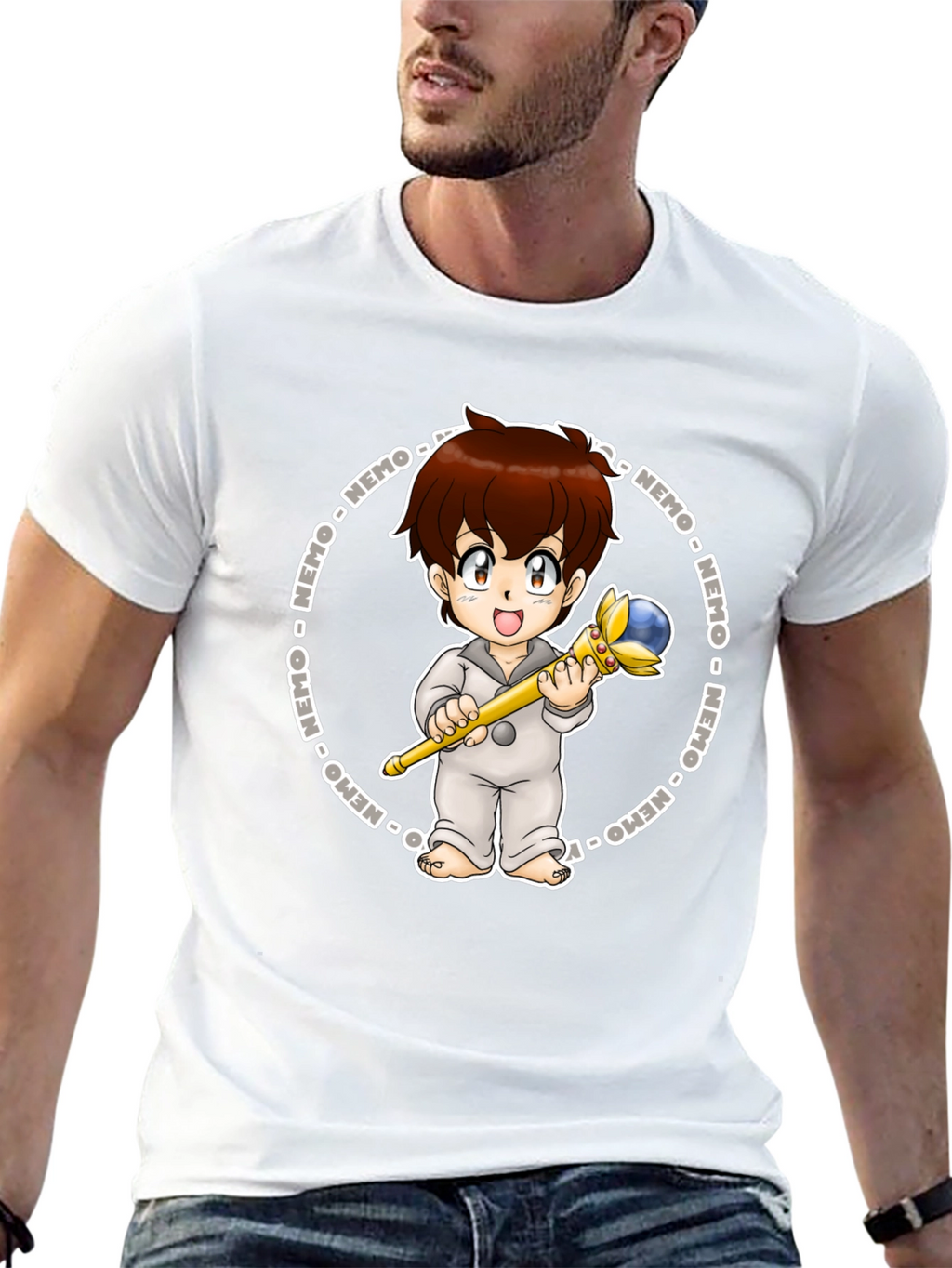Nemo Cartoon Graphic Tee - Black Cotton Blend