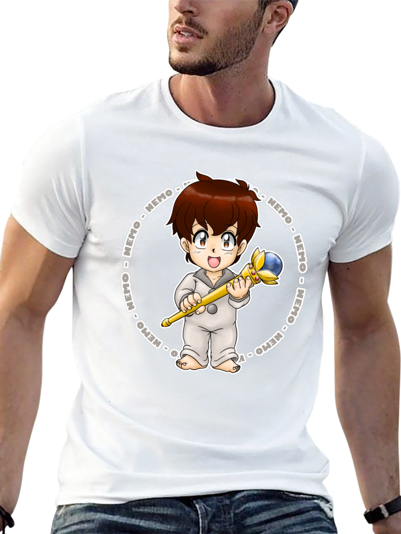 Nemo Cartoon Graphic Tee - Black Cotton Blend