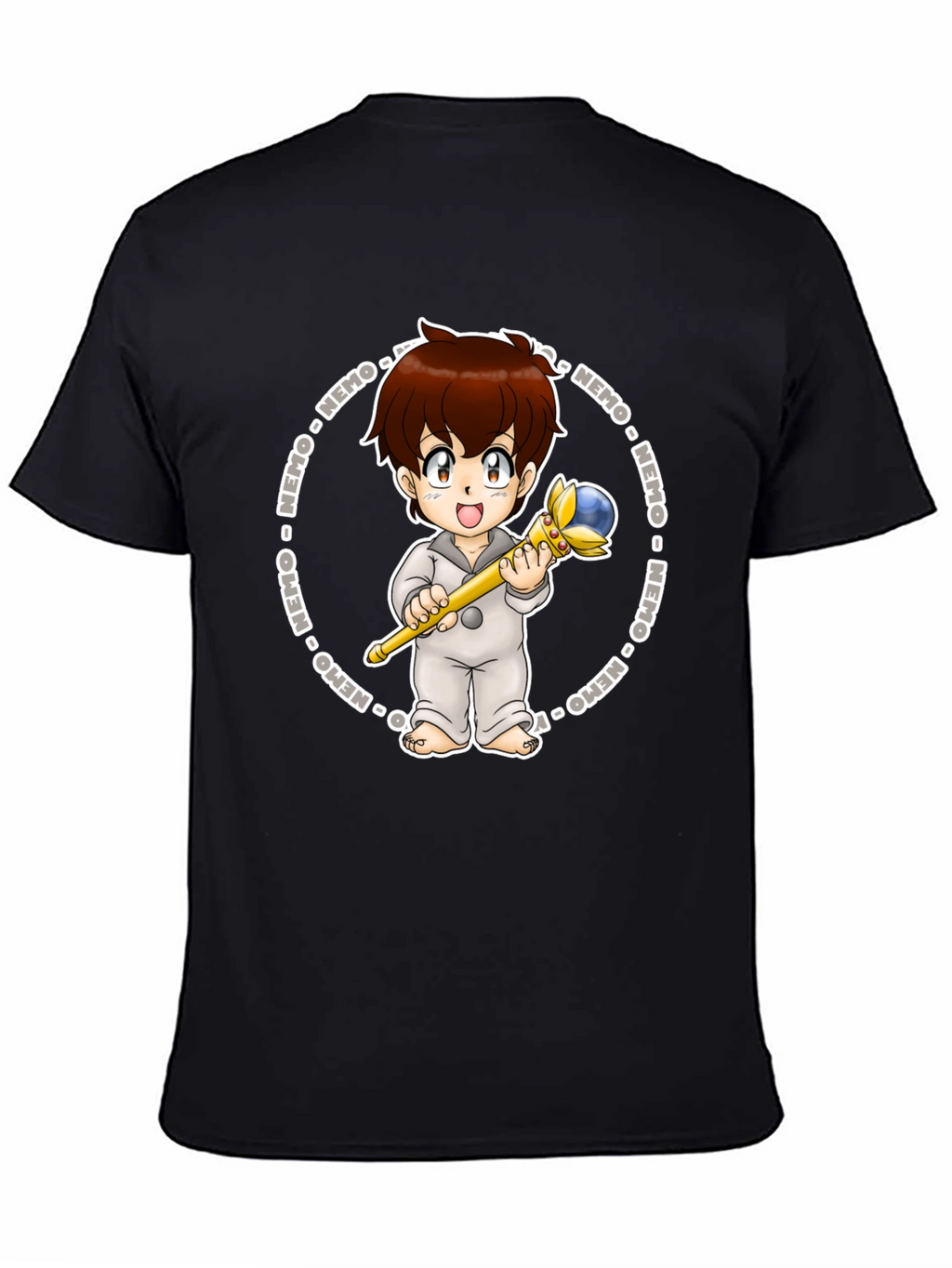 Nemo Cartoon Graphic Tee - Black Cotton Blend