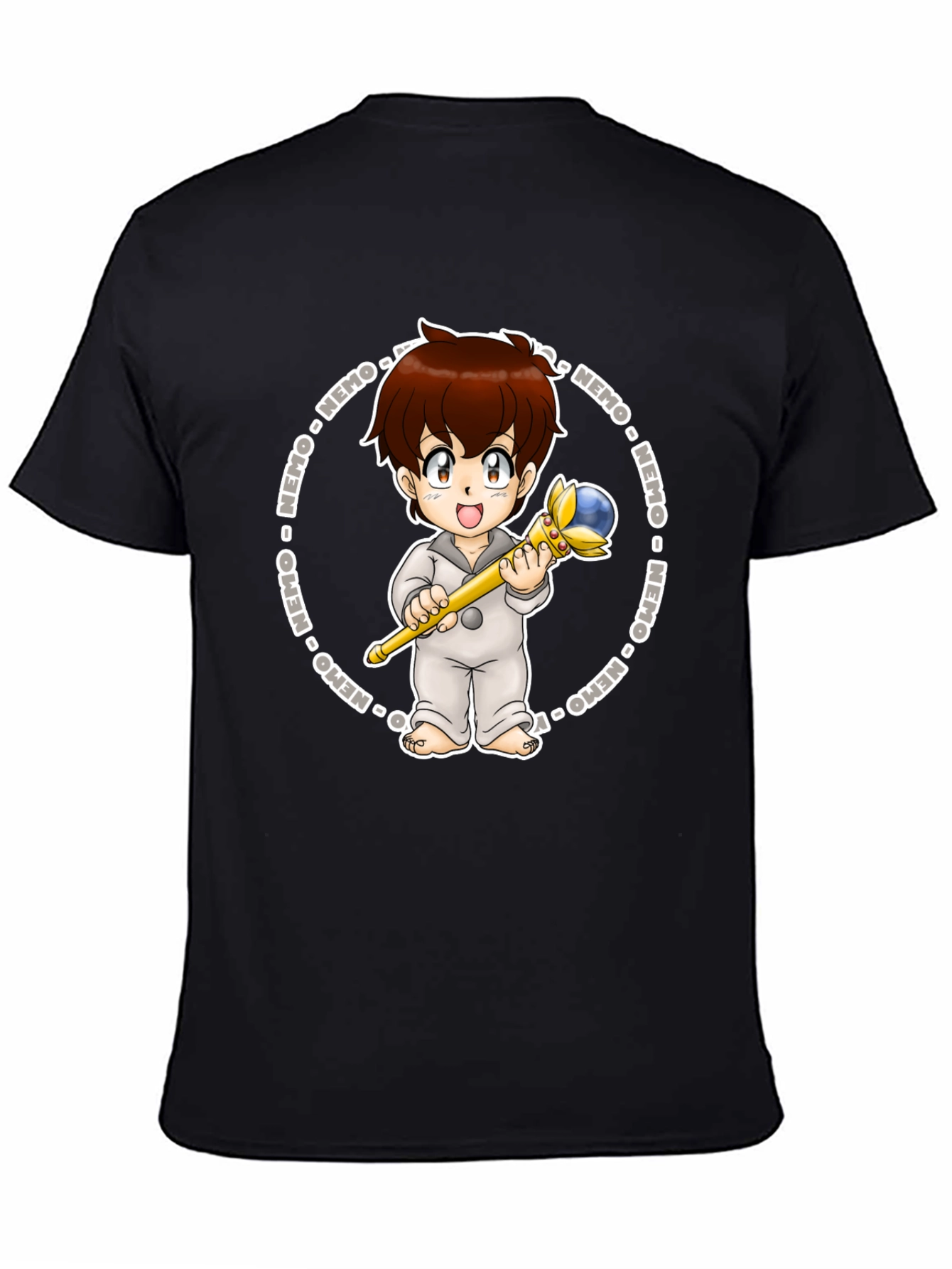 Nemo Cartoon Graphic Tee - Black Cotton Blend