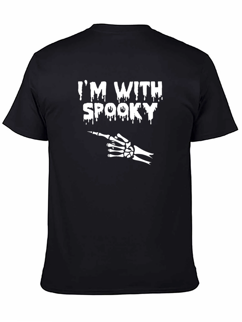 Im With Spooky Skeleton Hand Graphic T-Shirt