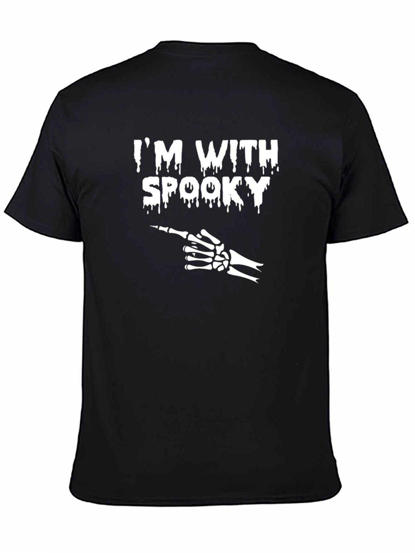 Im With Spooky Skeleton Hand Graphic T-Shirt