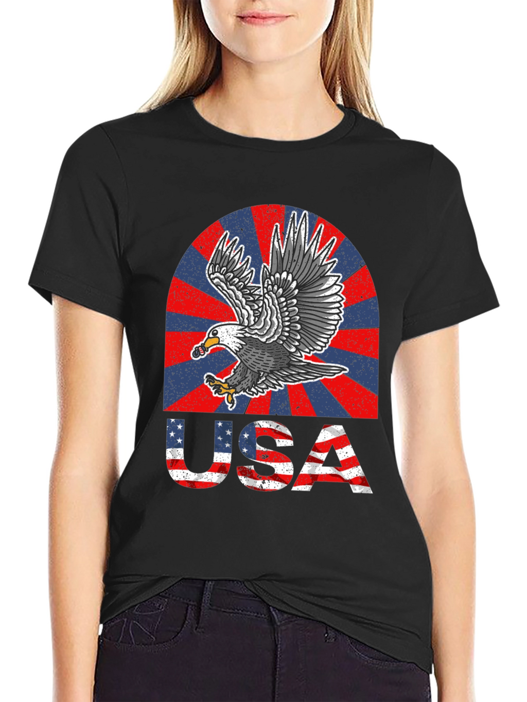 USA Eagle Graphic T-Shirt - Patriotic Pride