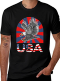 USA Eagle Graphic T-Shirt - Patriotic Pride