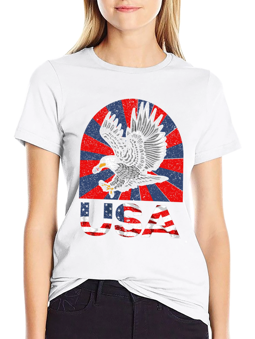 USA Eagle Graphic T-Shirt - Patriotic Pride