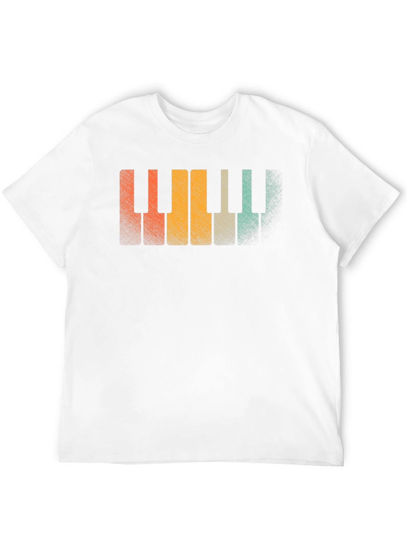 Retro Piano Keys Graphic Tee - Musical Style