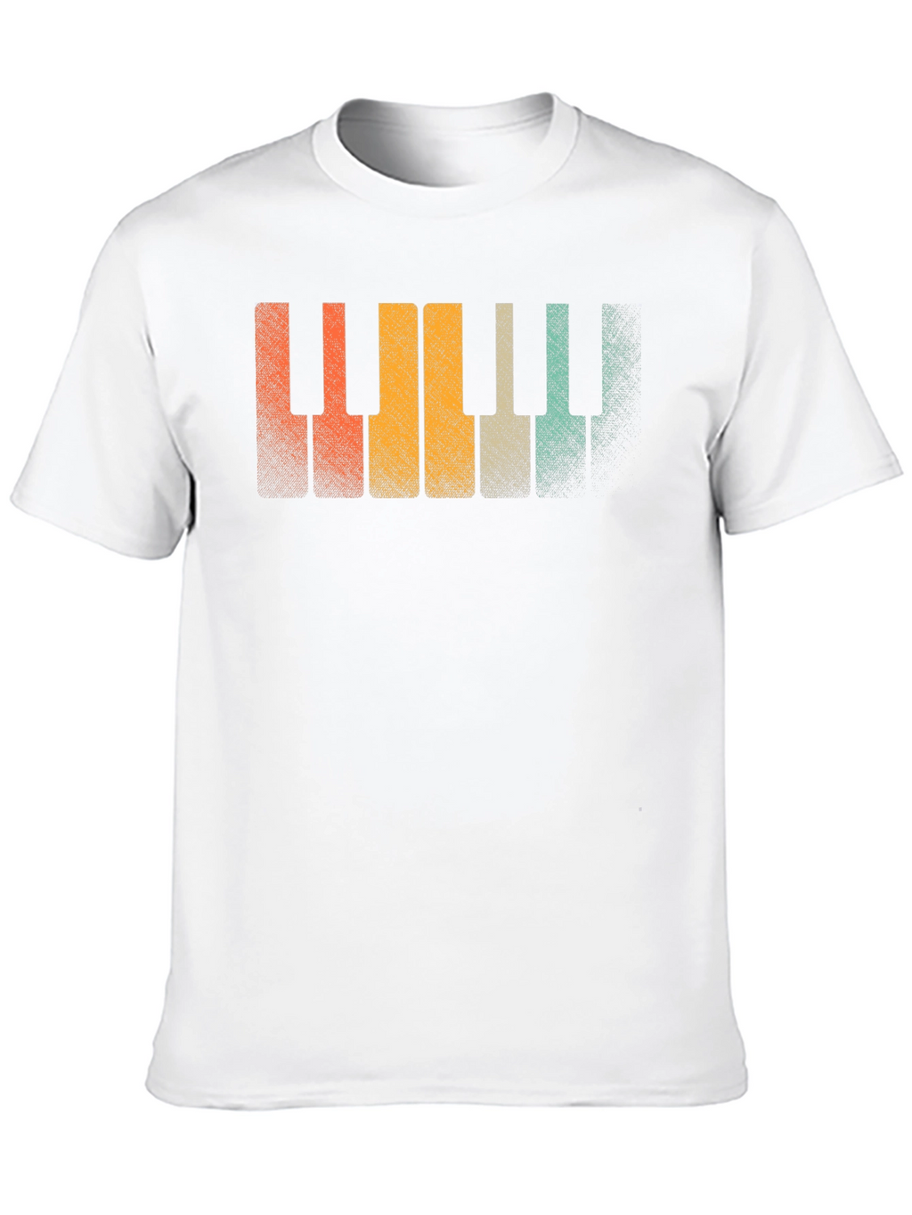 Retro Piano Keys Graphic Tee - Musical Style