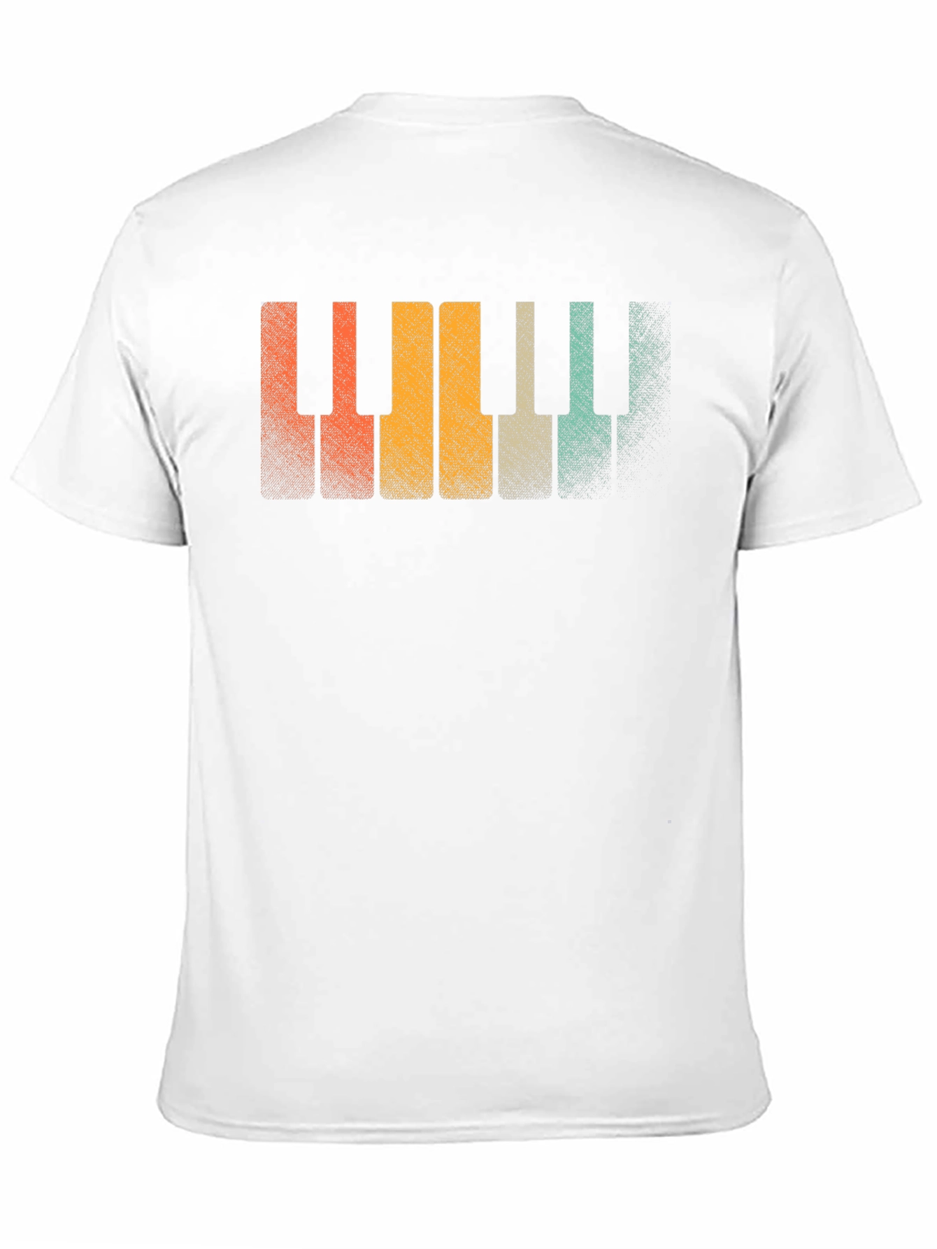 Retro Piano Keys Graphic Tee - Musical Style