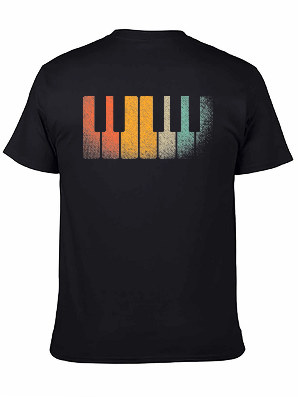 Retro Piano Keys Graphic Tee - Musical Style