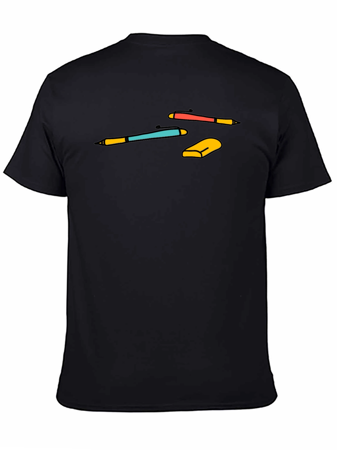 Stationery Graphic Tee - Black Casual Shirt