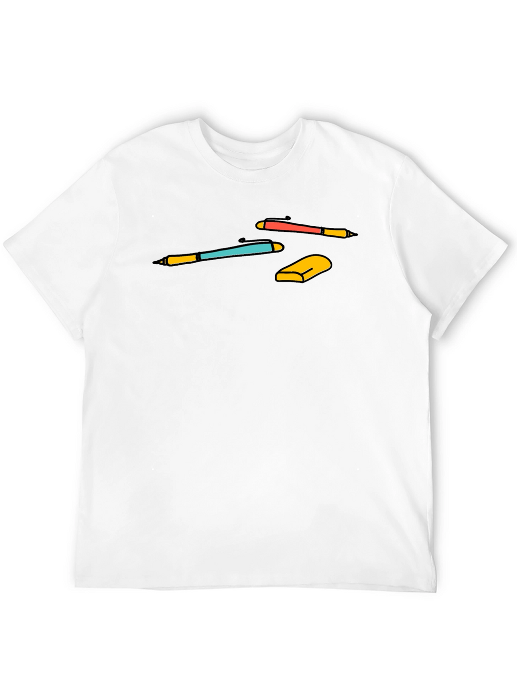 Stationery Graphic Tee - Black Casual Shirt