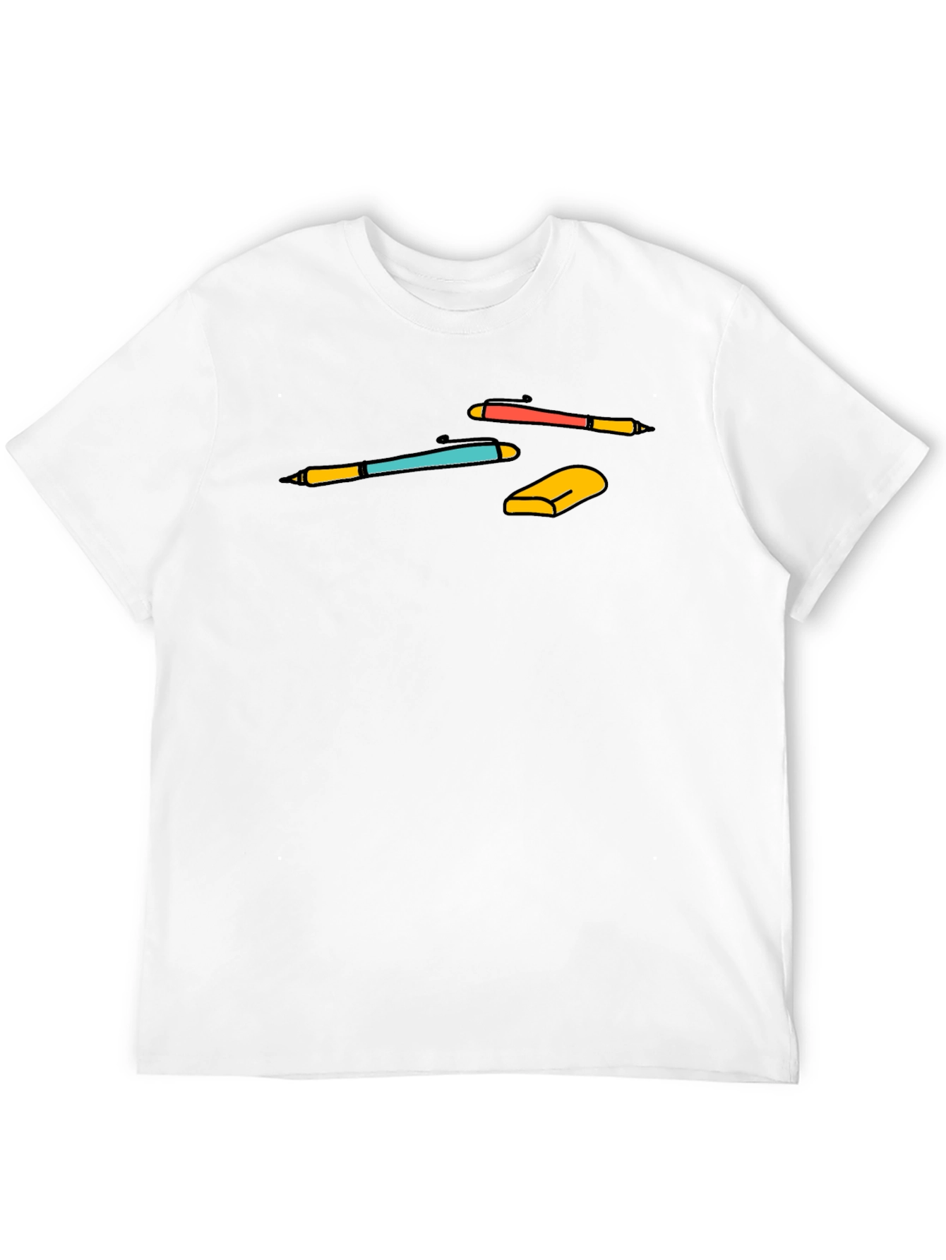 Stationery Graphic Tee - Black Casual Shirt