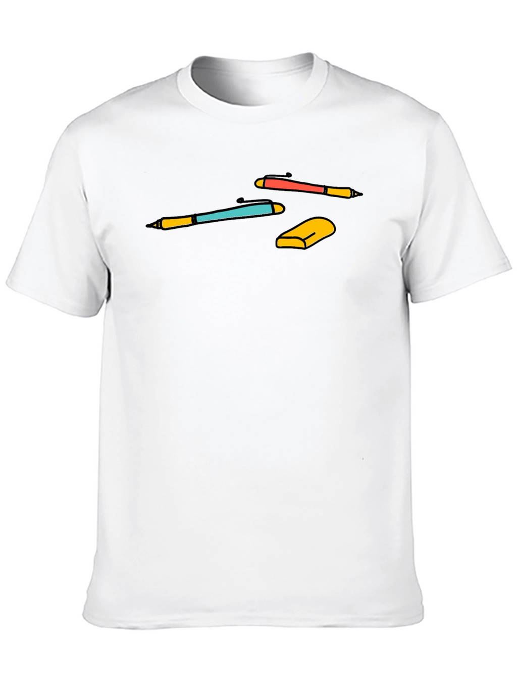 Stationery Graphic Tee - Black Casual Shirt