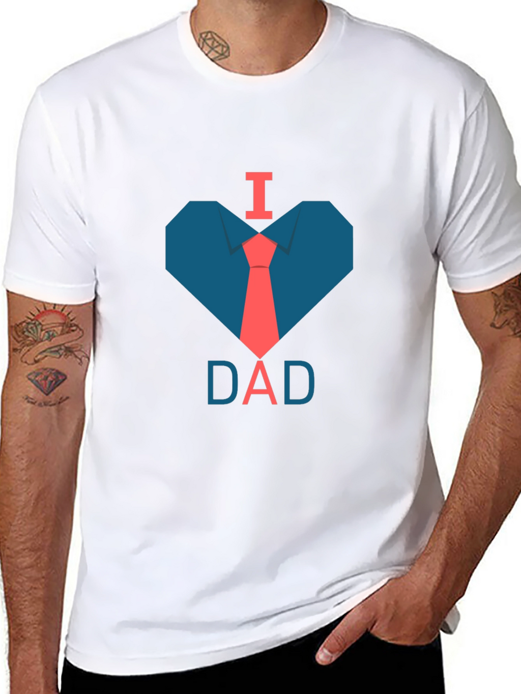 I Love Dad T-Shirt: Stylish Fathers Day Gift