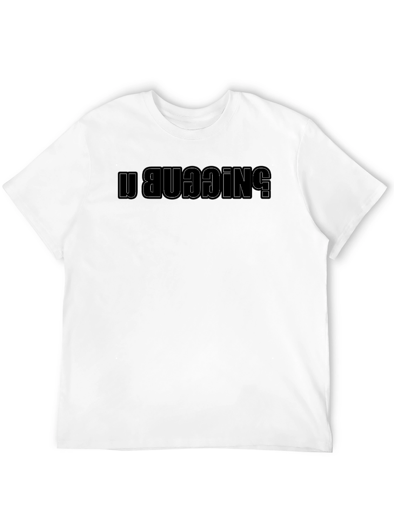 Funny N!GGAB UBUDDING Reversed Wordplay Black T-Shirt