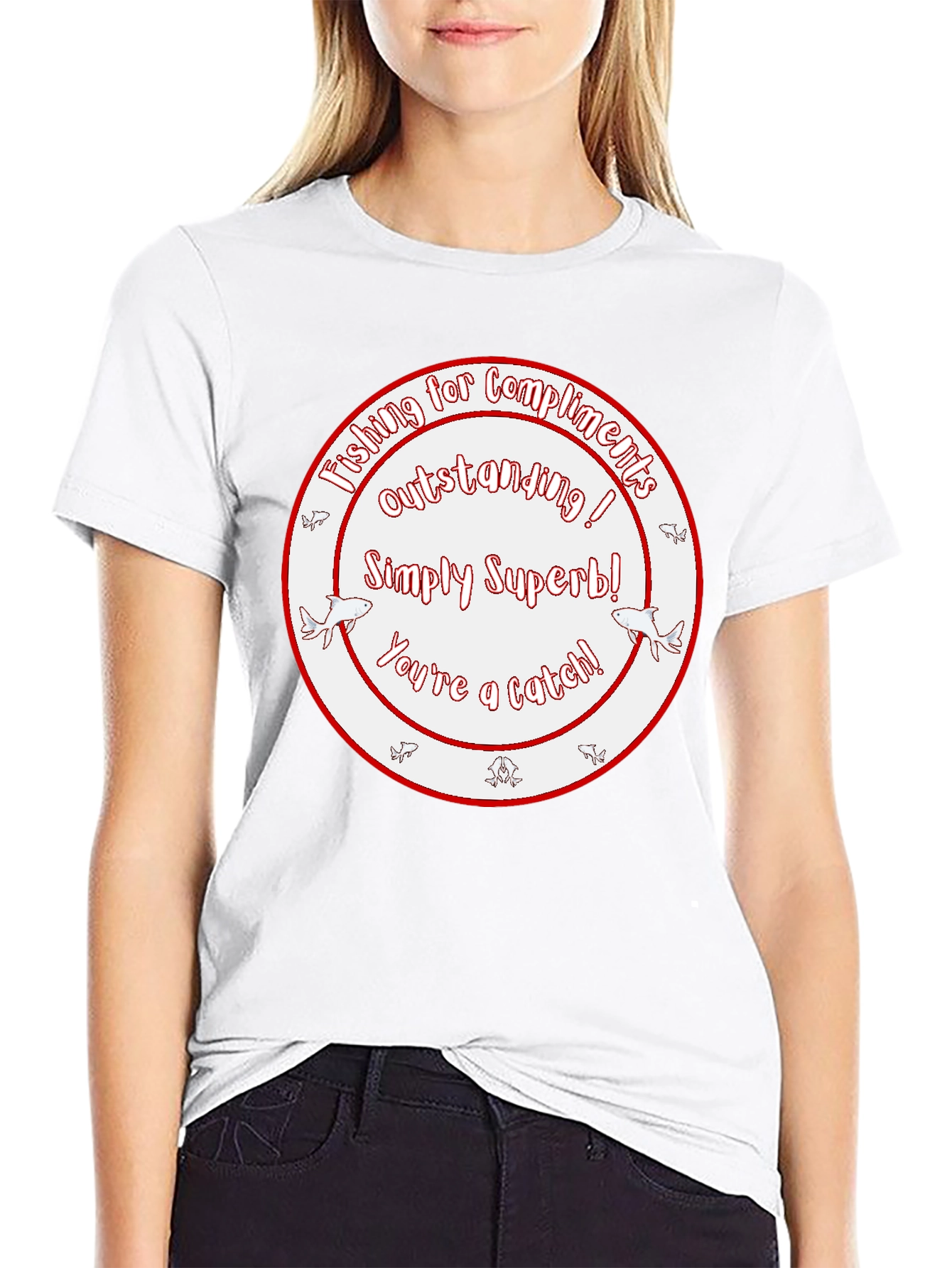 Funny Fishing Compliment Graphic T-Shirt