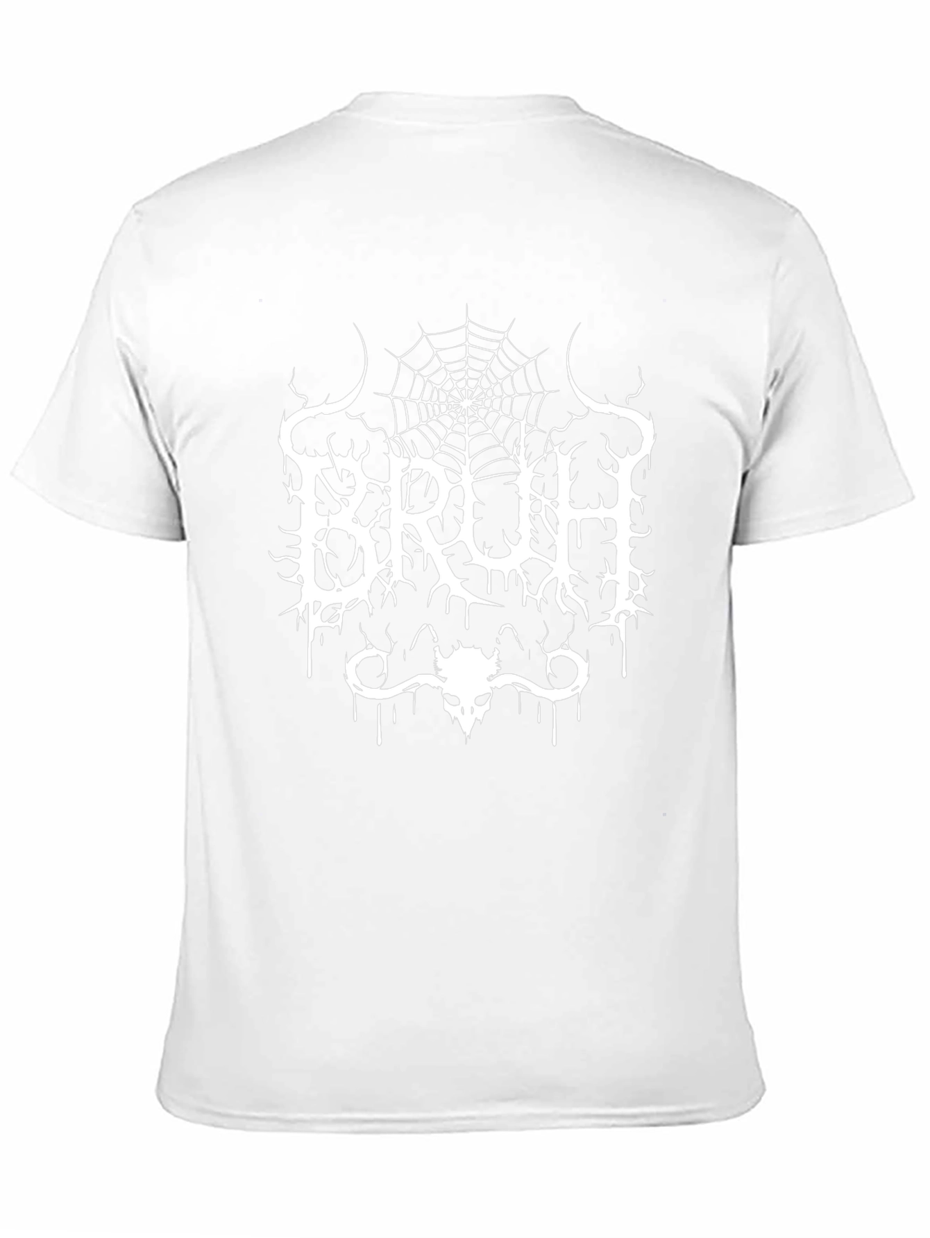 Bruh Black Metal Style Graphic T-Shirt