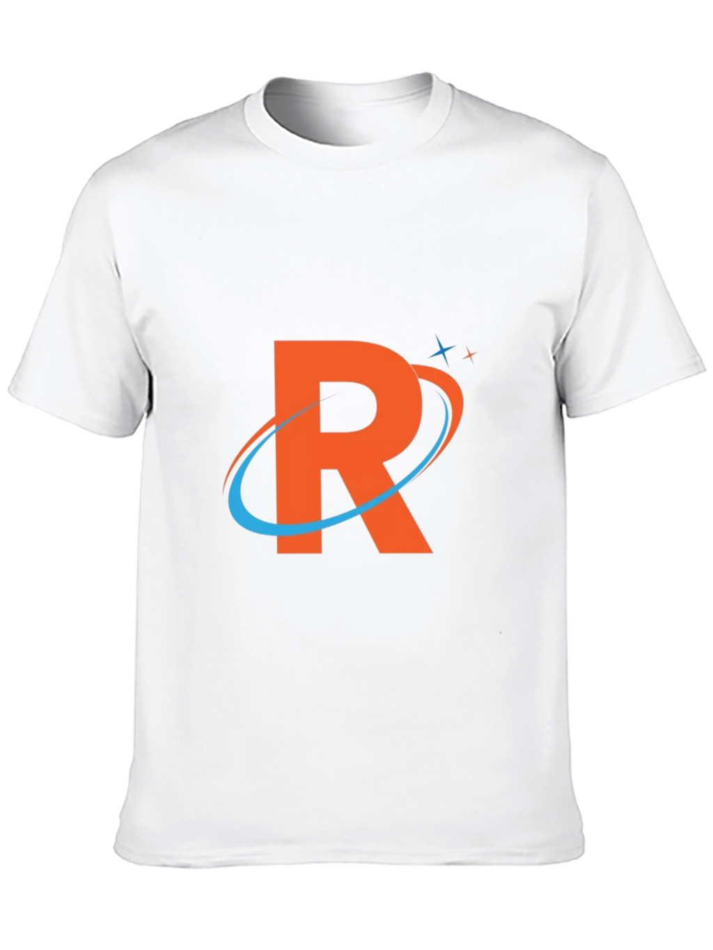 Stylish Black T-Shirt with Orange R Logo