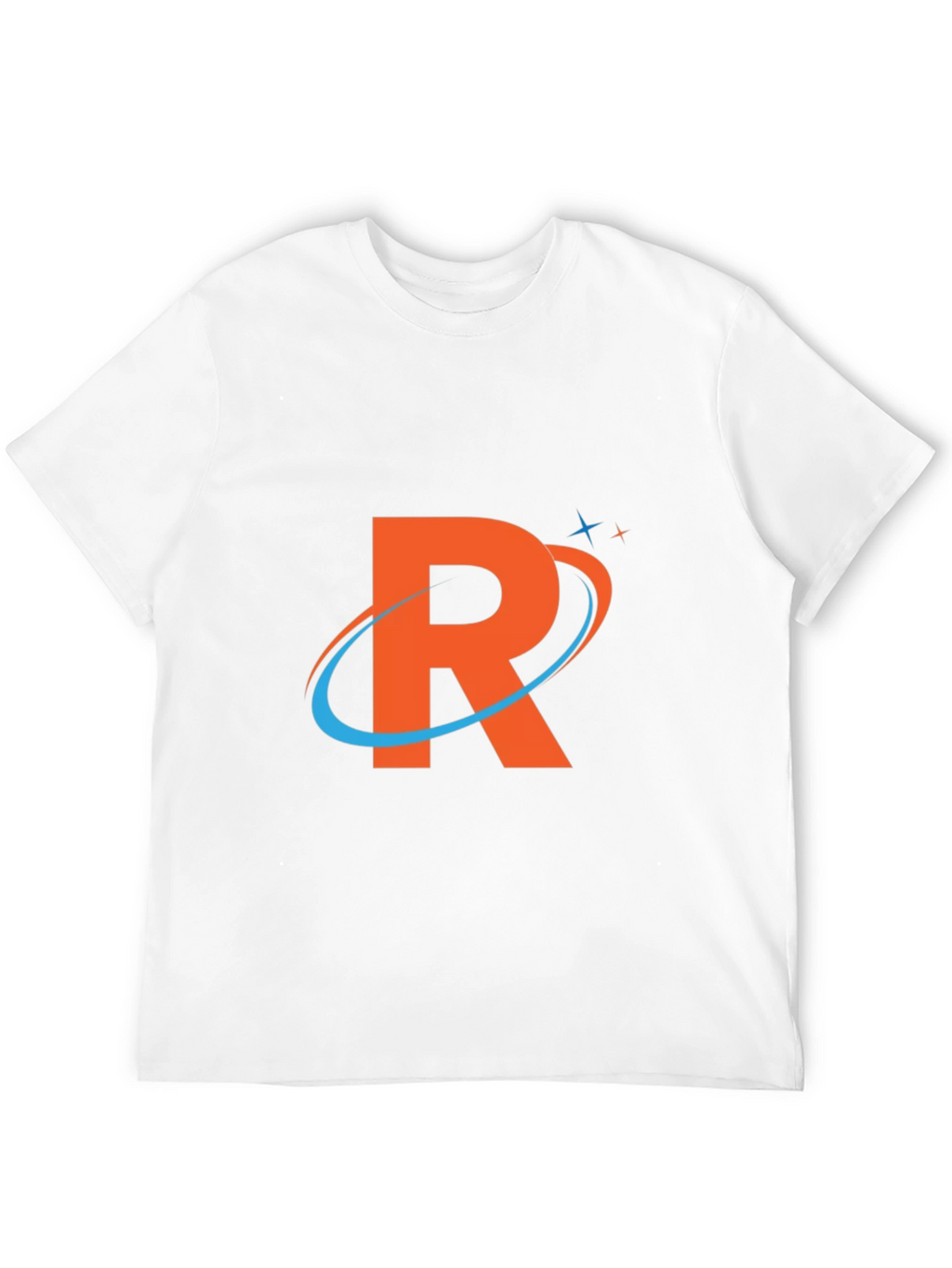 Stylish Black T-Shirt with Orange R Logo