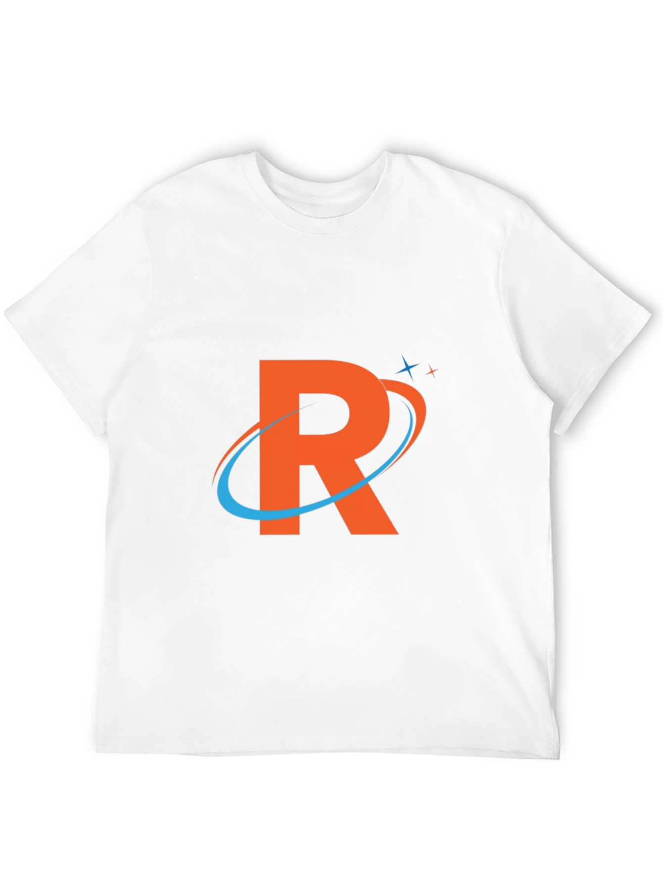 Stylish Black T-Shirt with Orange R Logo