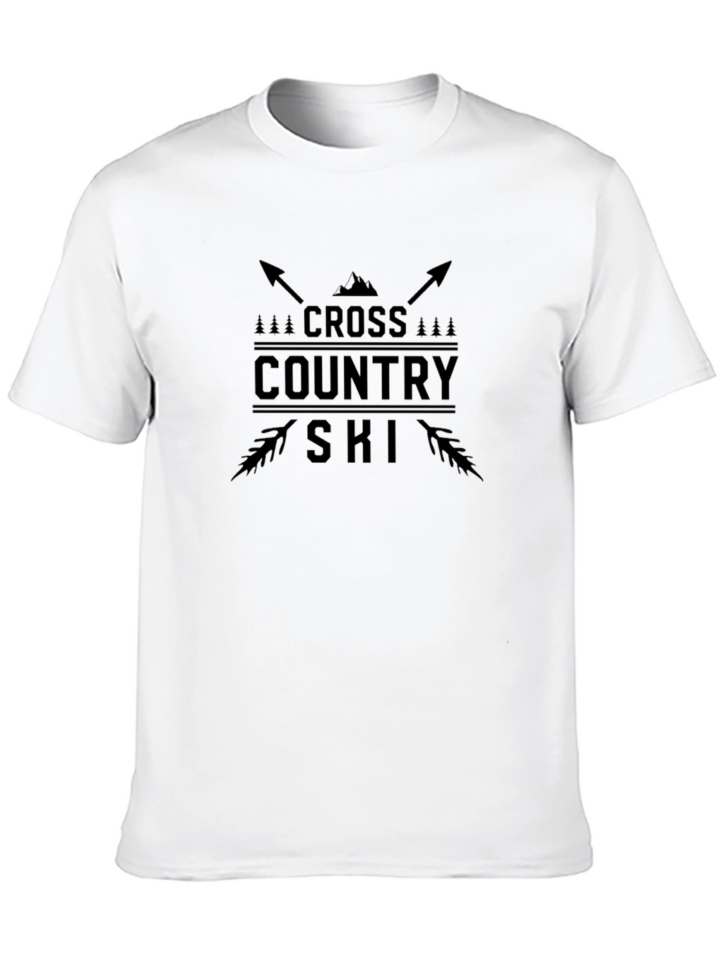Cross Country Ski Graphic Tee - Black