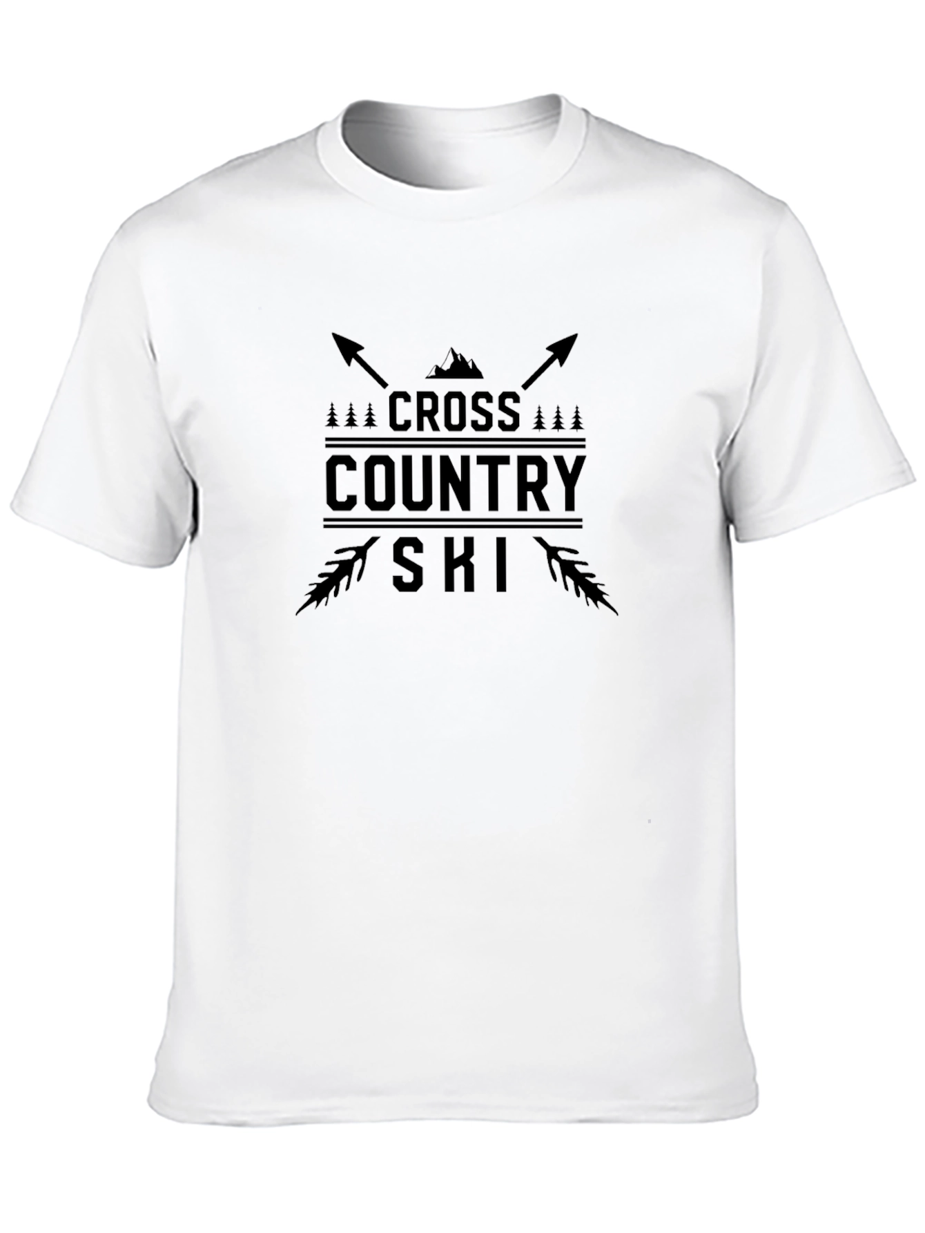 Cross Country Ski Graphic Tee - Black