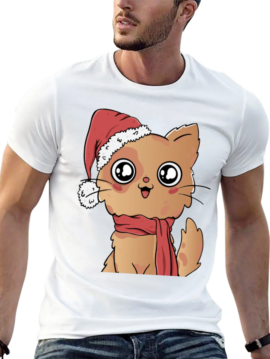 Cute Cat Christmas T-Shirt