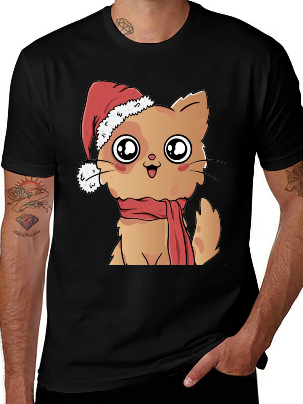 Cute Cat Christmas T-Shirt